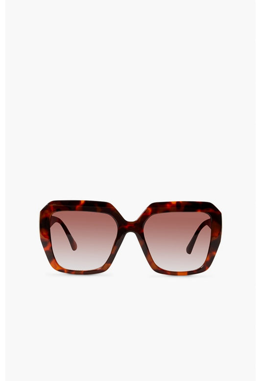 OVERSIZED GEOMETRIC ACETATE SUNGLASSES Tortoise