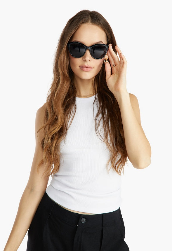 CLASSIC CAT-EYE SUNGLASSES Black