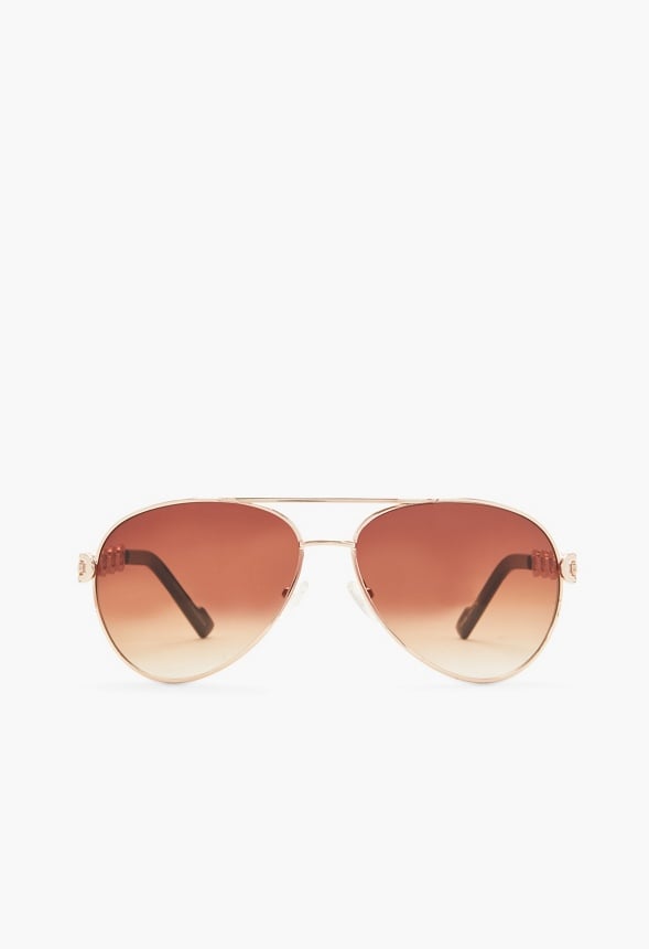 AVIATOR SUNGLASSES Gold/Brown