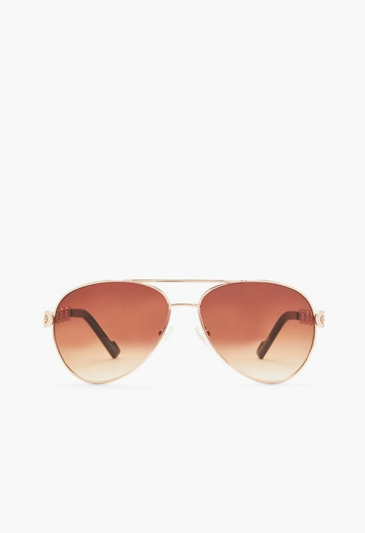 AVIATOR SUNGLASSES Gold/Brown