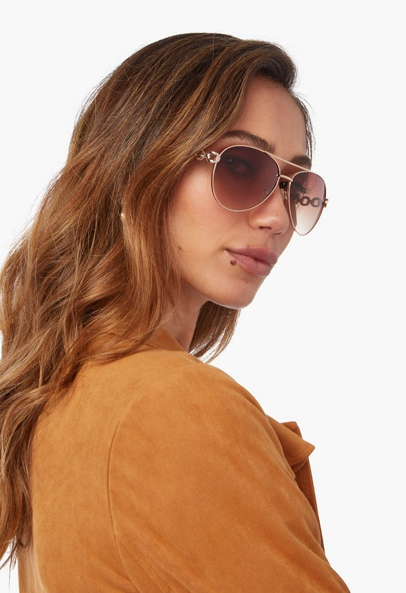 AVIATOR SUNGLASSES Gold/Brown