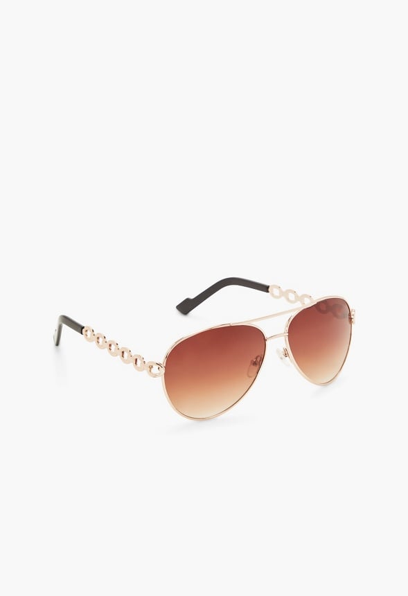AVIATOR SUNGLASSES Gold/Brown