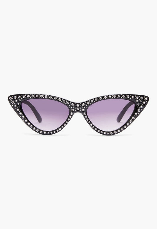 PAVE FRAME SUNGLASSES Black