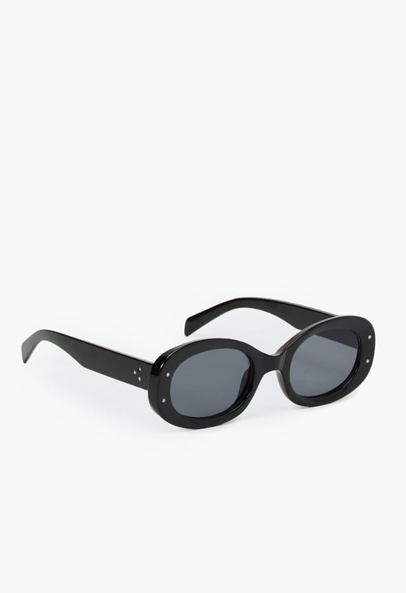 OVERSIZED OVAL SUNGLASSES Black
