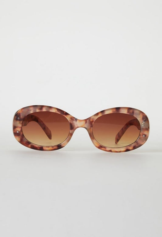 OVERSIZED OVAL SUNGLASSES Blush Tortoise