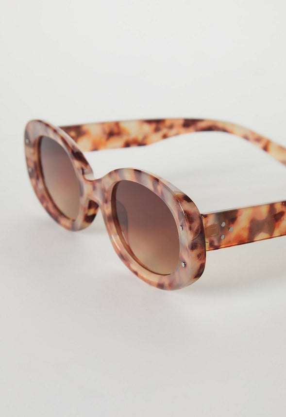OVERSIZED OVAL SUNGLASSES Blush Tortoise