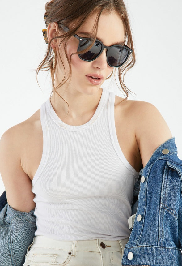 LIGHTWEIGHT WAYFARER SUNGLASSES Black