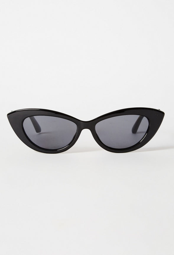 Slim Cat-Eye Sunglasses Black