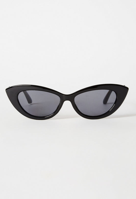 Slim Cat-Eye Sunglasses Black