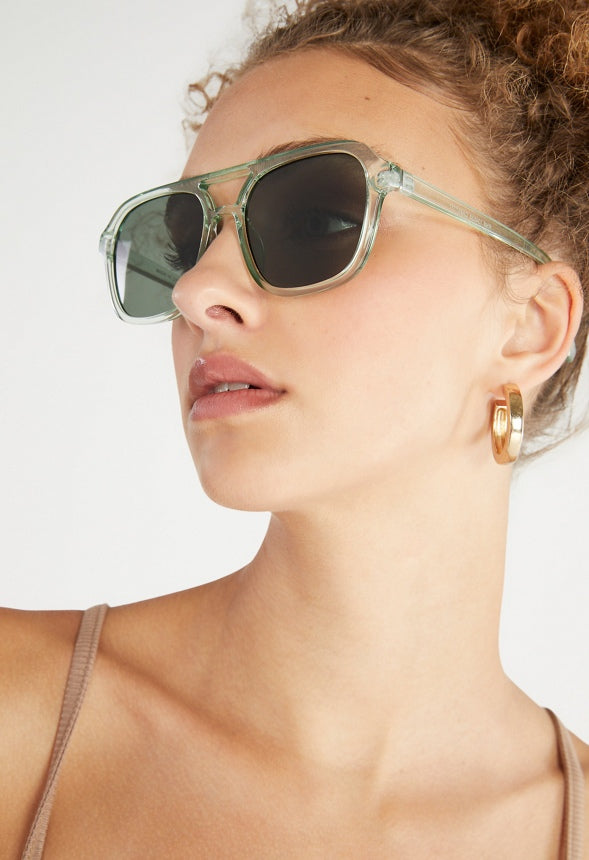 Acetate Aviator Sunglasses Subtle Green