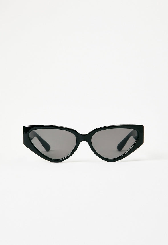 Curved Cat-Eye Sunglasses Black