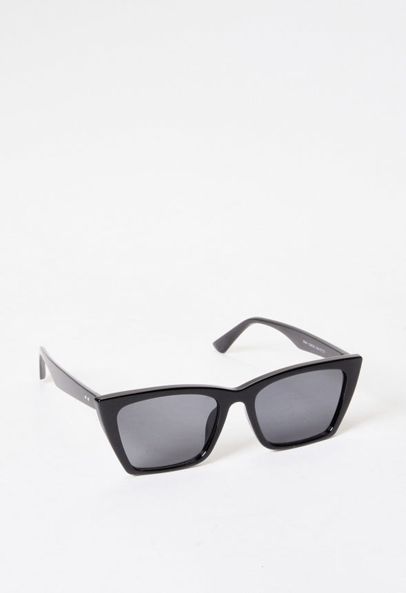 Square Cat-Eye Sunglasses Black