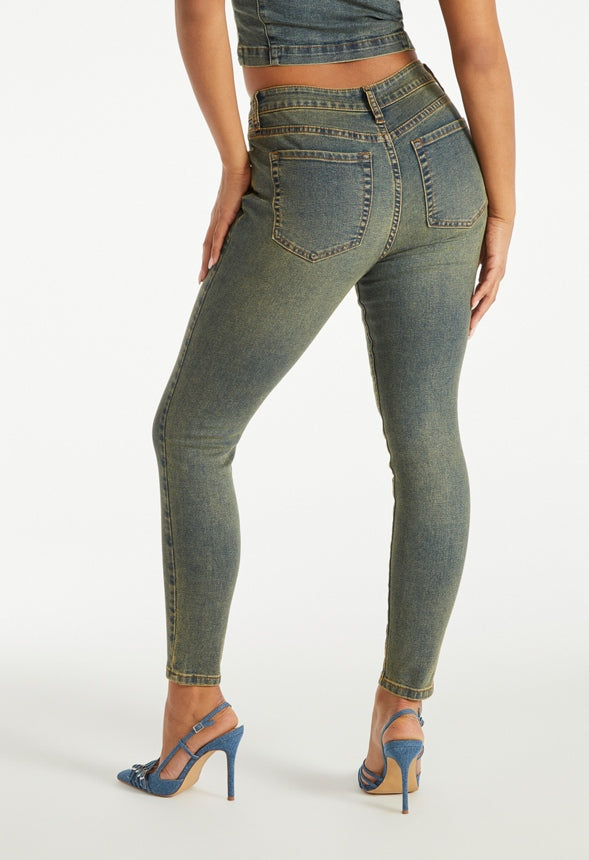 Denim Low Rise Skinny Jeans Intense