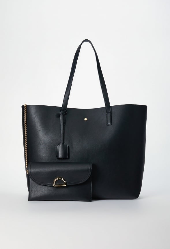 EAST / WEST UNLINED TOTE Black