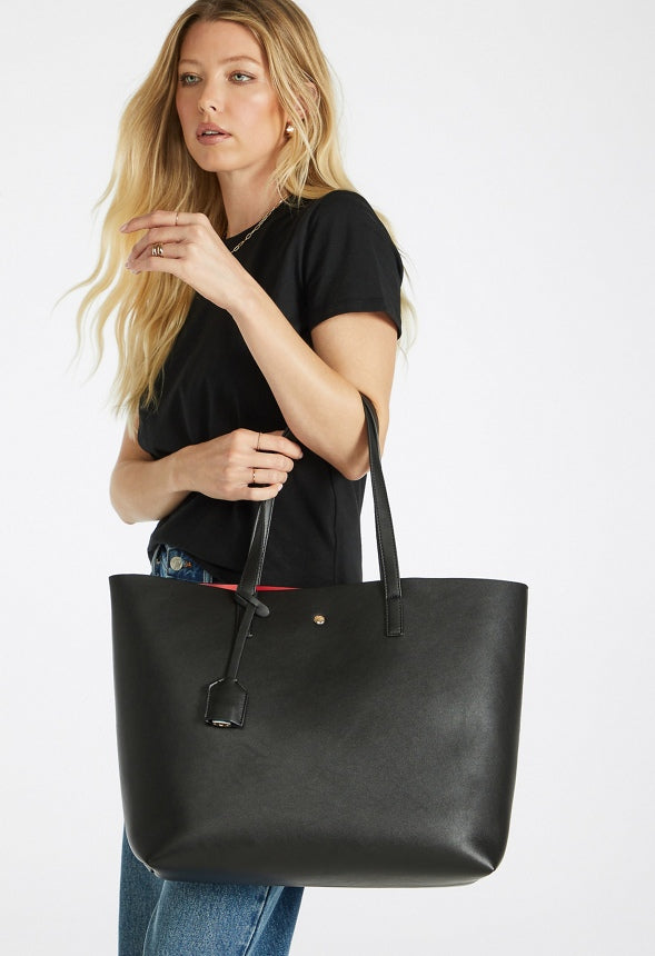 EAST / WEST UNLINED TOTE Black