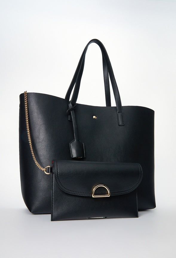 EAST / WEST UNLINED TOTE Black