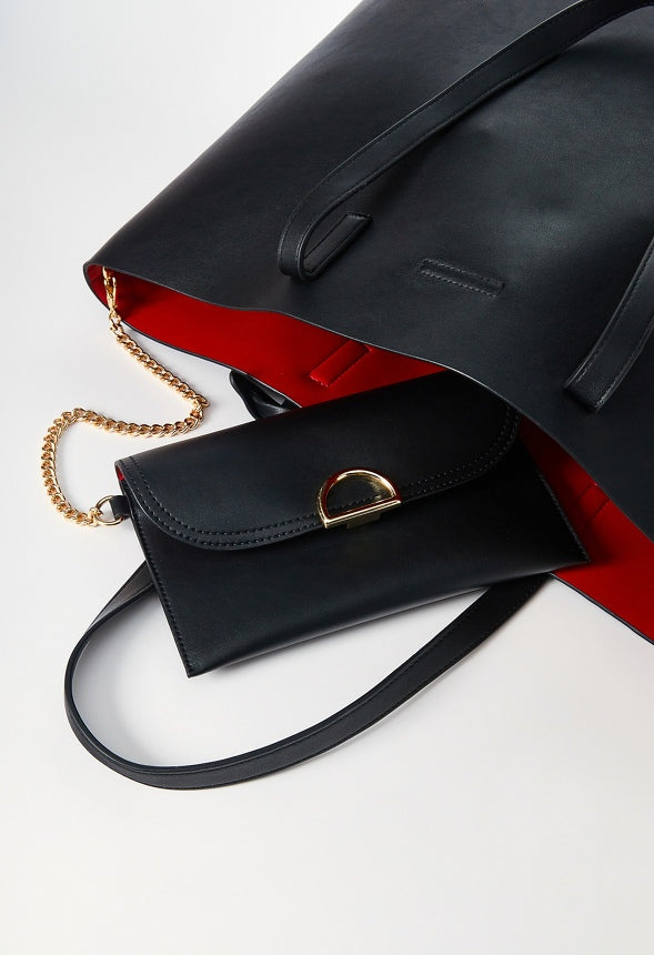 EAST / WEST UNLINED TOTE Black