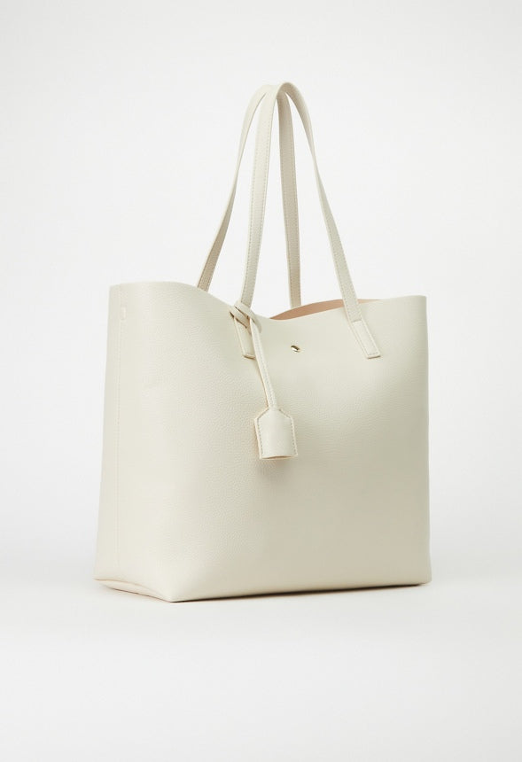 EAST AND WEST UNLINED TOTE Birch White