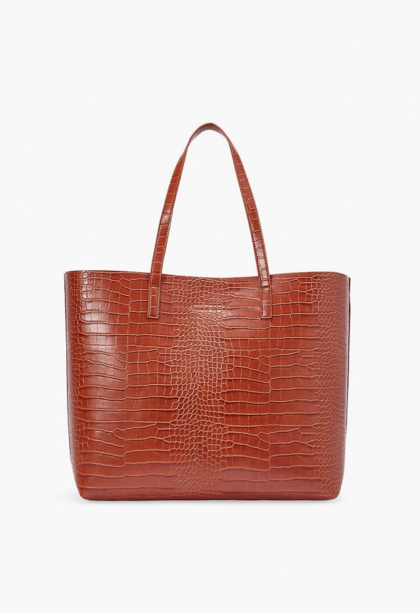 EAST / WEST UNLINED TOTE Luggage Croc