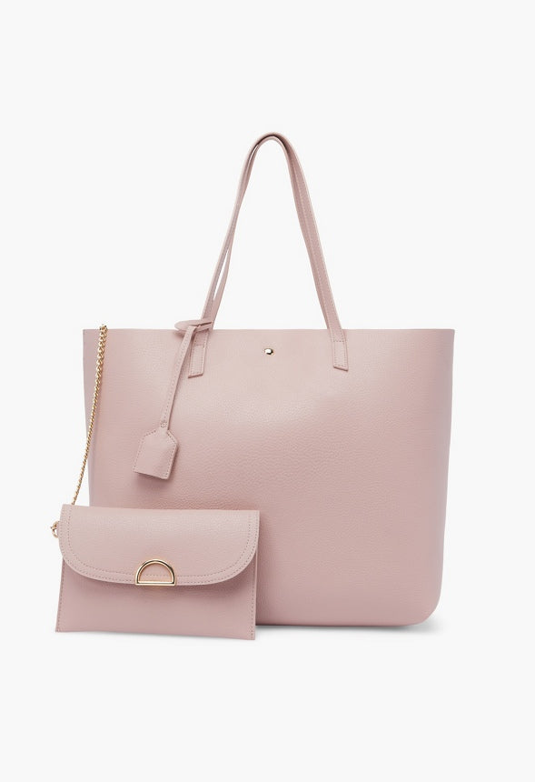 EAST / WEST UNLINED TOTE Rose Smoke