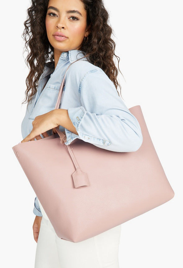 EAST / WEST UNLINED TOTE Rose Smoke
