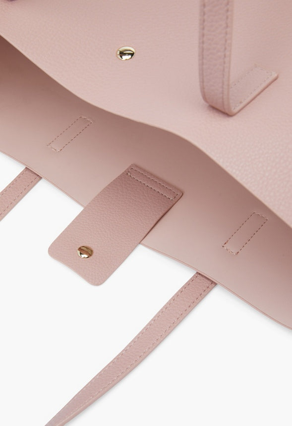 EAST / WEST UNLINED TOTE Rose Smoke