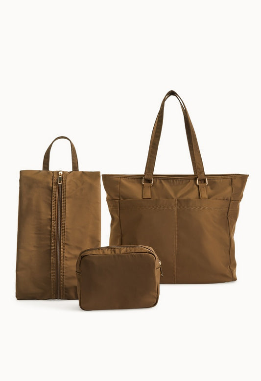 WORK TO WORKOUT TOTE SET Green