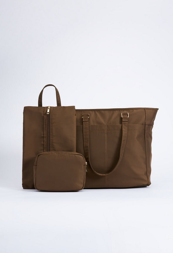 WORK TO WORKOUT TOTE SET Green
