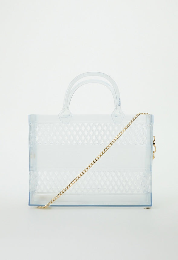 JELLY BOXY TOTE Clear
