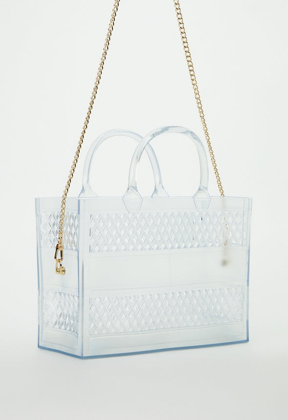 JELLY BOXY TOTE Clear