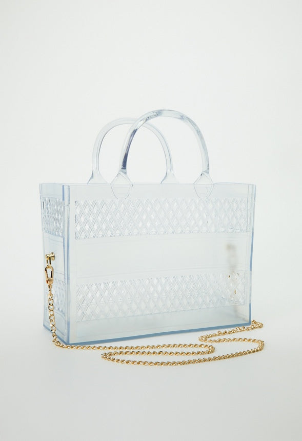 JELLY BOXY TOTE Clear
