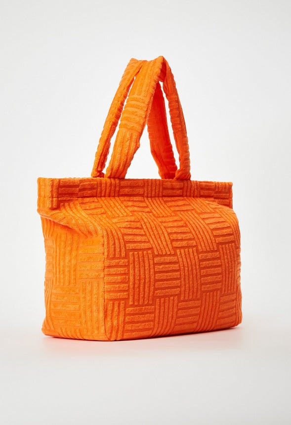 Textured Terry Tote Mandarin Orange