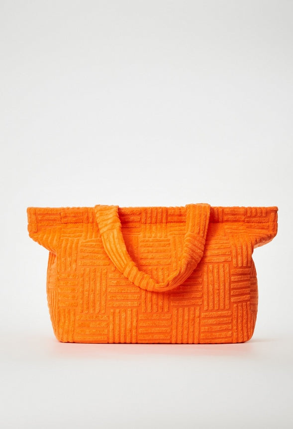 Textured Terry Tote Mandarin Orange