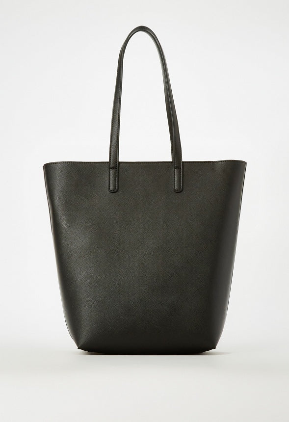 Tall Zip Tote Black