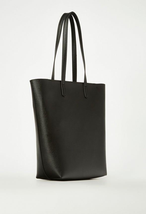 Tall Zip Tote Black