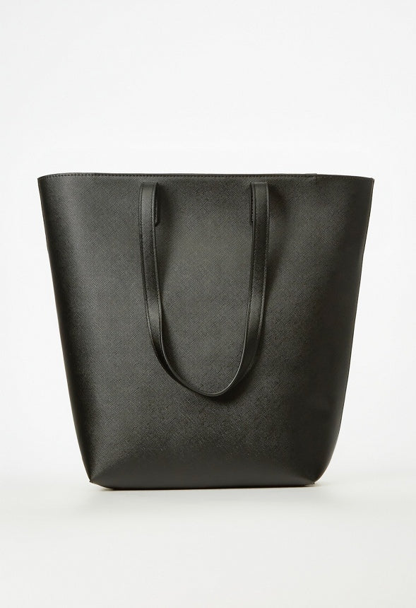 Tall Zip Tote Black