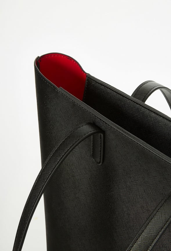 Tall Zip Tote Black