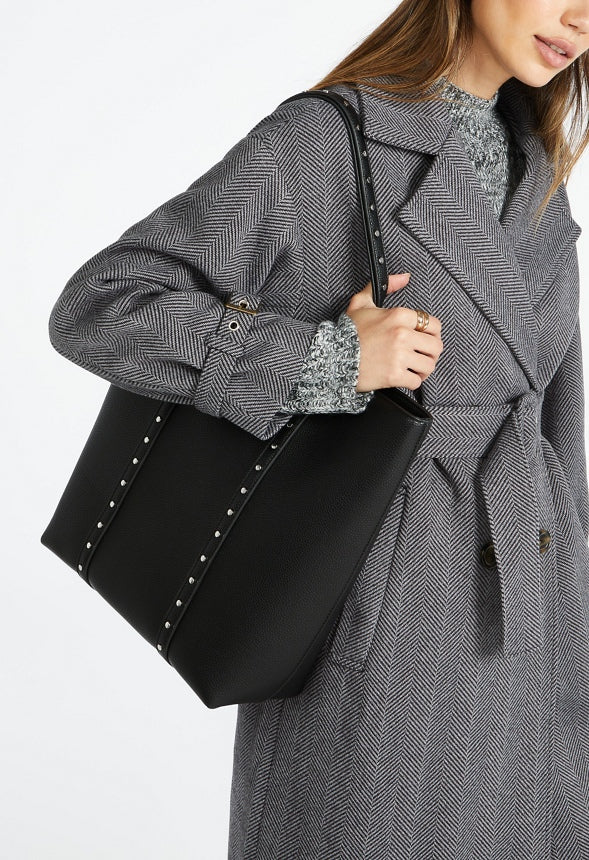 Studded Tote Black