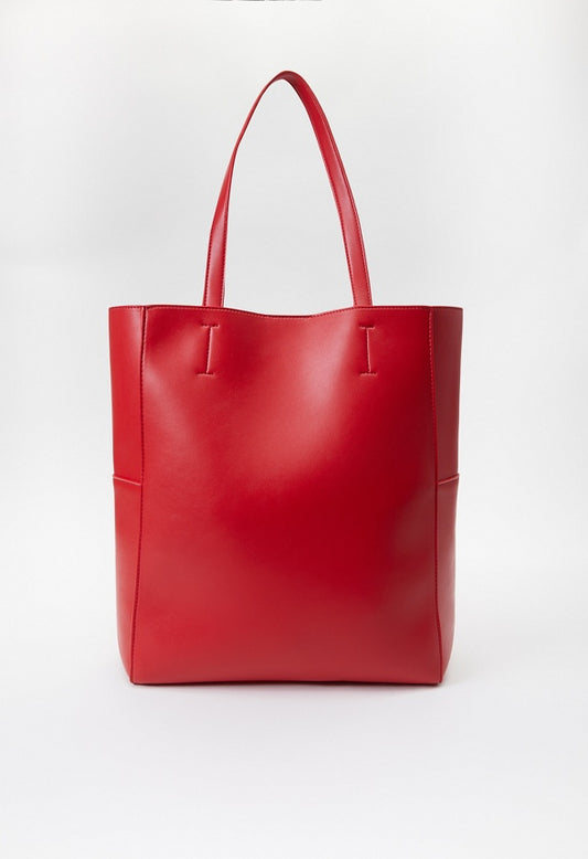 North And South Tote Bright Red