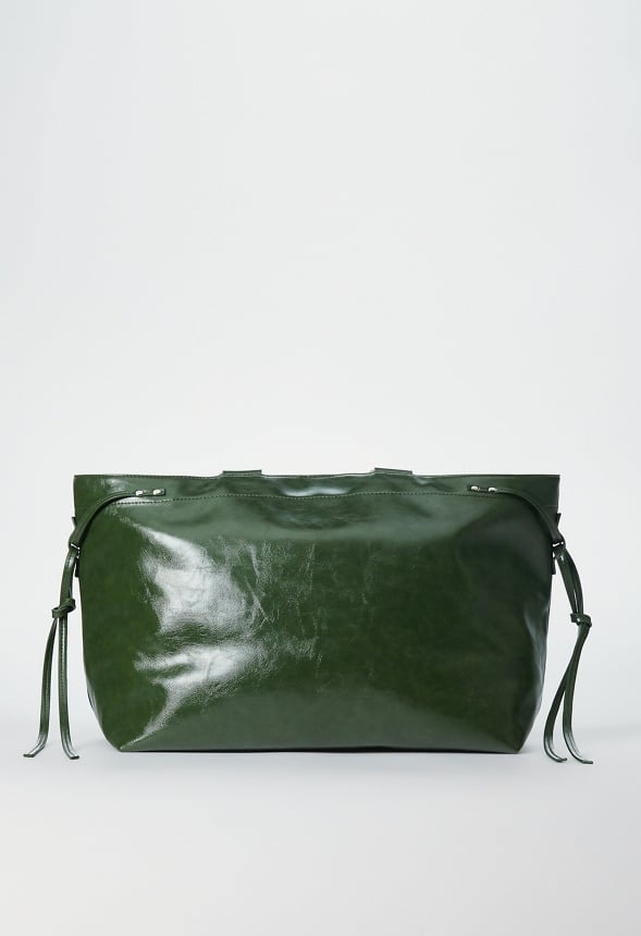 Double Strap Tote Bronze Green