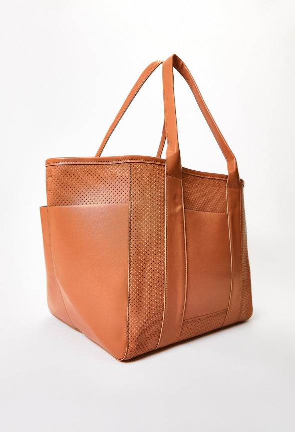 Perforated Carryall Tote Camel