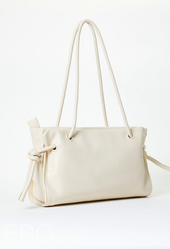 Soft Knotted Tote Birch White