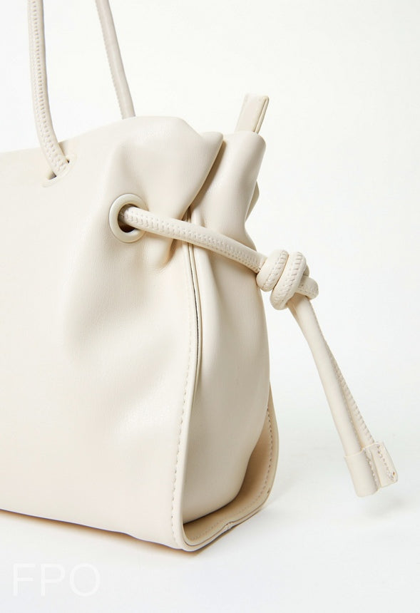 Soft Knotted Tote Birch White