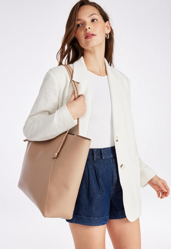 Minimal Knot Tote Warm Taupe