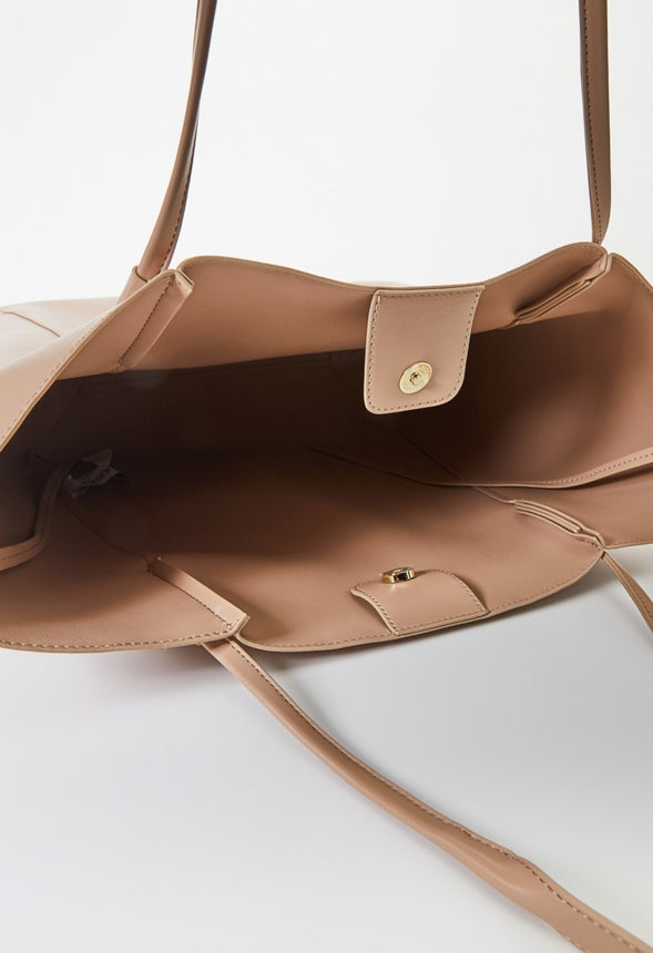 Minimal Knot Tote Warm Taupe
