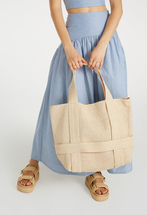 Traveling Hat Bag Natural Raffia