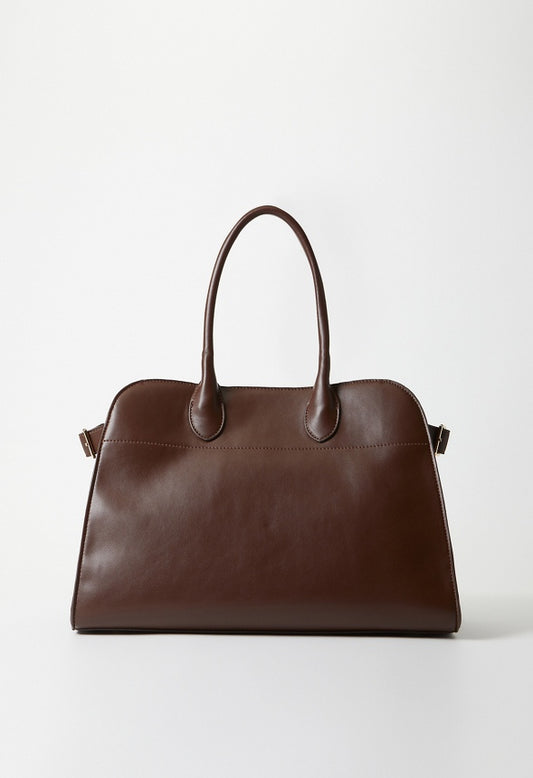 Structured Top Handle Tote Chocolate Lab