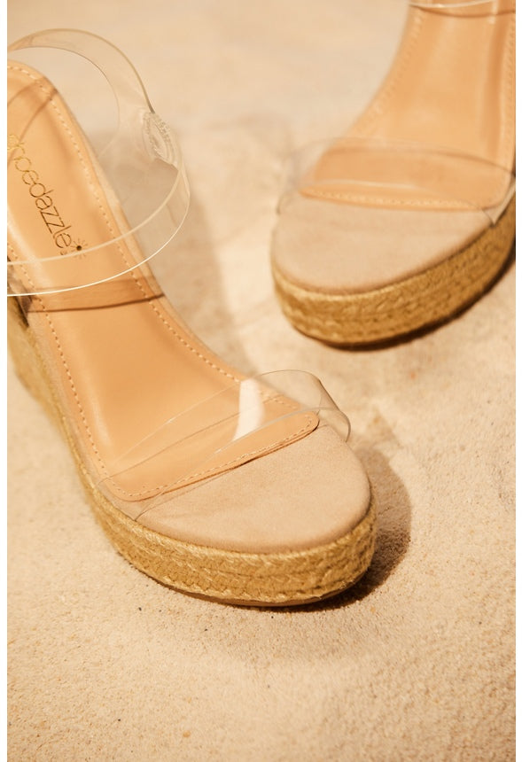 KARYSSA WEDGE SANDAL Beige