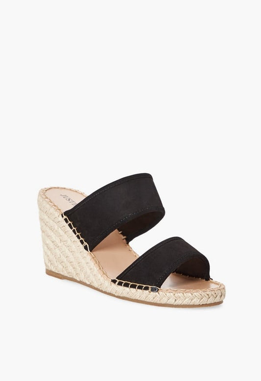 Cute For You Slip-On Espadrille Wedge Black