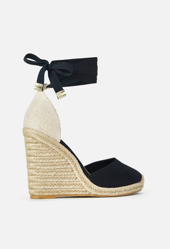 Jenala Espadrille Wedge Black